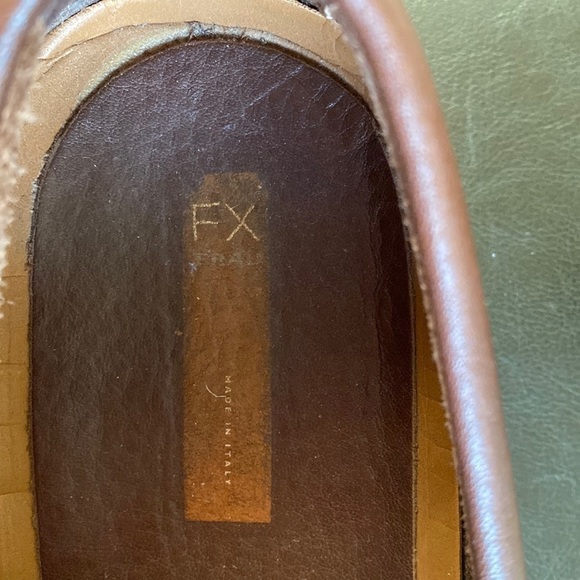 Frau FX Men’s 44 Leather Loafer Slip On 
contrast stitching driving shoe Italy - Picture 6 of 7